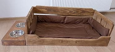 dve suknje po: Drveni krevet za pse sa integrisanim postoljem za činije - na lalafo.rs — 3 dve suknje po: Drveni krevet za pse sa integrisanim postoljem za činije - — 3