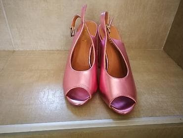 Ženske sandale na petu – metalik ružičaste - Model: peep-toe na lalafo.rs — 1 Ženske sandale na petu – metalik ružičaste - Model: peep-toe — 1
