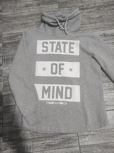 Sweatshirt, XL, Tom Tailor Denim, color - Grey, With a hood at lalafo.rs Sweatshirt, XL, Tom Tailor Denim, color - Grey, With a hood