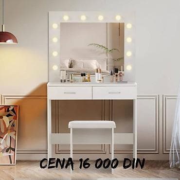 Toaletni stočići sa holo ogledalom i sijalicama - Dizajn: moderni na lalafo.rs — 3 Toaletni stočići sa holo ogledalom i sijalicama - Dizajn: moderni — 3