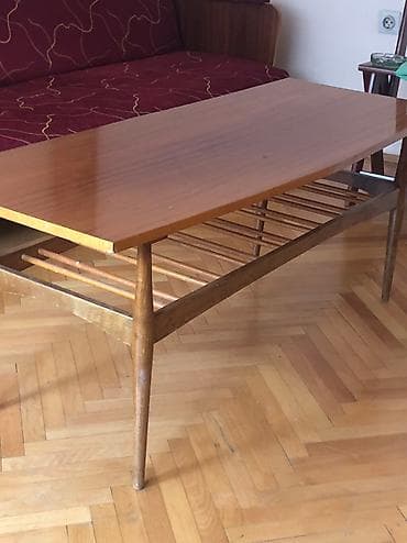 Table legs: Dve drvene stolice i drveni stočić presvučen ultrapasom, nalaze se na at lalafo.rs — 6 Table legs: Dve drvene stolice i drveni stočić presvučen ultrapasom, nalaze se na — 6