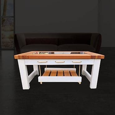 Furniture: Moderan drveni klub sto pravougaonog oblika, pogodan za dnevne sobe at lalafo.rs — 1 Furniture: Moderan drveni klub sto pravougaonog oblika, pogodan za dnevne sobe — 1