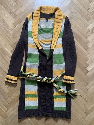 Dugi pleteni kardigan Mini&Maxi sa kaišem - Model: otvoreni at lalafo.rs — 1 Dugi pleteni kardigan Mini&Maxi sa kaišem - Model: otvoreni — 1