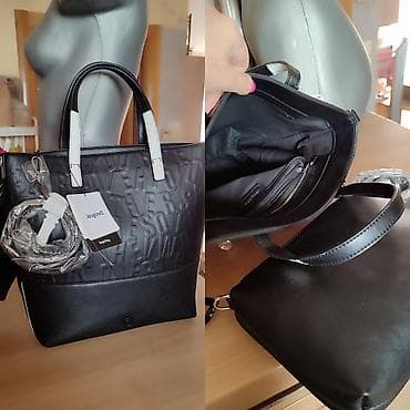 Desigual set torba + neseser - Crna ženska torba sa reljefnim slovima na lalafo.rs — 3 Desigual set torba + neseser - Crna ženska torba sa reljefnim slovima — 3