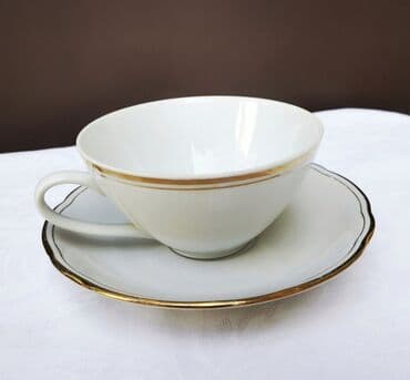 Porcelanska šolja sa tacnom – Bohemia, Czechoslovakia - Materijal at lalafo.rs Porcelanska šolja sa tacnom – Bohemia, Czechoslovakia - Materijal