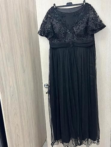 Elegantna crna večernja haljina – veličina 50 - Materijal: 100% na lalafo.rs — 1 Elegantna crna večernja haljina – veličina 50 - Materijal: 100% — 1