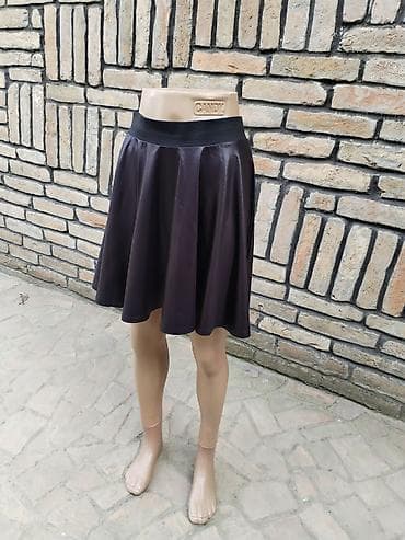 eko koza sa: Crna lepršava suknja sa elastičnim pojasom - Model: kružna/klok at lalafo.rs — 4 eko koza sa: Crna lepršava suknja sa elastičnim pojasom - Model: kružna/klok — 4