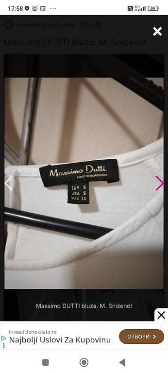 RASPRODAJA!!! Massimo DUTTI bluza vel. S., malo komotnija po meni at lalafo.rs — 4 RASPRODAJA!!! Massimo DUTTI bluza vel. S., malo komotnija po meni — 4