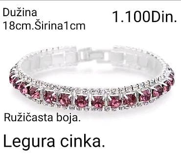 PRELEPE ELEGANTNE NARUKVICE OD LEGURE CINKA.SA KRISTALIMA I na lalafo.rs — 5 PRELEPE ELEGANTNE NARUKVICE OD LEGURE CINKA.SA KRISTALIMA I — 5
