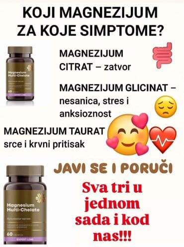 Magnezijum Multi-Chelate – dodatak ishrani sa kombinacijom tri na lalafo.rs Magnezijum Multi-Chelate – dodatak ishrani sa kombinacijom tri