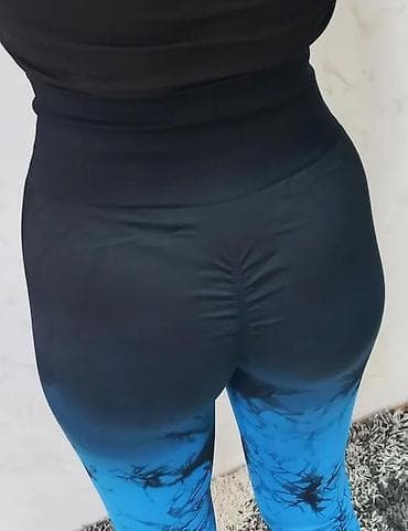 Leggings, Bike shorts: Ženske helanke sa visokim strukom u crno-plavoj tie-dye boji. Helanke at lalafo.rs — 4 Leggings, Bike shorts: Ženske helanke sa visokim strukom u crno-plavoj tie-dye boji. Helanke — 4