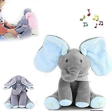 Plišani slonić sa muzikom i interaktivnim ušima - Mekan pliš u sivoj na lalafo.rs — 2 Plišani slonić sa muzikom i interaktivnim ušima - Mekan pliš u sivoj — 2
