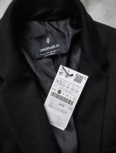 kom sa etiketom: STRADIVARIUS strukiran duži sako preko struka u crnoj boji nov sa at lalafo.rs — 3 kom sa etiketom: STRADIVARIUS strukiran duži sako preko struka u crnoj boji nov sa — 3