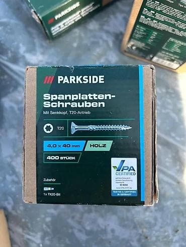 cepaci za drva: PARKSIDE vijci za ivericu – 4,0 x 40 mm - Tip: vijci za ivericu/drvo na lalafo.rs — 4 cepaci za drva: PARKSIDE vijci za ivericu – 4,0 x 40 mm - Tip: vijci za ivericu/drvo — 4