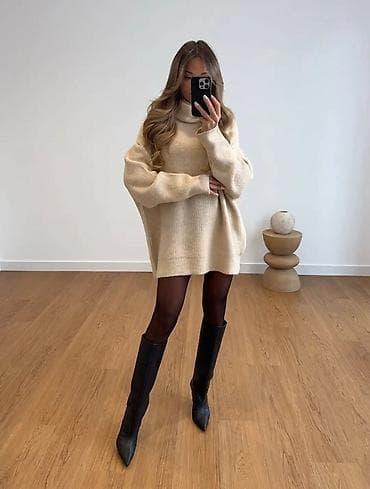 Džemper-haljina sa rol-kragnom – oversized kroj S, M, L, XL, 2XL, 3XL na lalafo.rs — 3 Džemper-haljina sa rol-kragnom – oversized kroj S, M, L, XL, 2XL, 3XL — 3