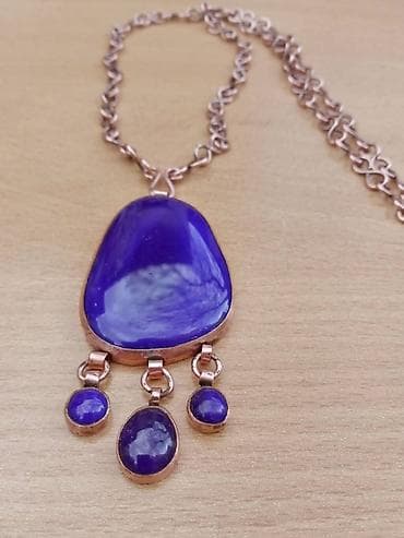 BAKARNA Ogrlica sa PLAVIM priveskom Ogrlica od BAKRA sa Kobaltno na lalafo.rs — 2 BAKARNA Ogrlica sa PLAVIM priveskom Ogrlica od BAKRA sa Kobaltno — 2