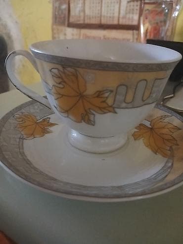 Porcelanska šoljica sa tanjirićem za čaj/kafu - Materijal: porcelan - na lalafo.rs Porcelanska šoljica sa tanjirićem za čaj/kafu - Materijal: porcelan -