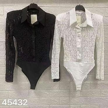 Elegantan ženski bodi-košulja sa dugim rukavima. - Materijal na lalafo.rs — 2 Elegantan ženski bodi-košulja sa dugim rukavima. - Materijal — 2