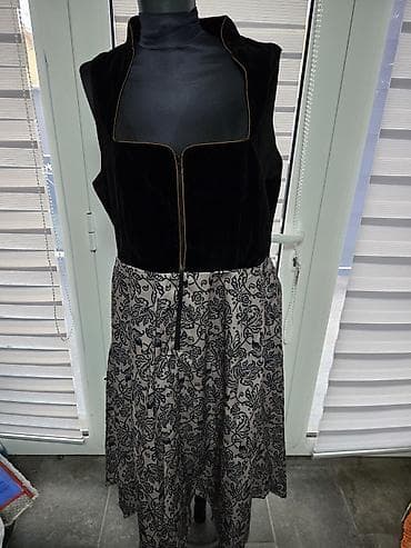 Tradicionalna ženska nošnja haljina - Gornji deo: crno od somota sa na lalafo.rs Tradicionalna ženska nošnja haljina - Gornji deo: crno od somota sa