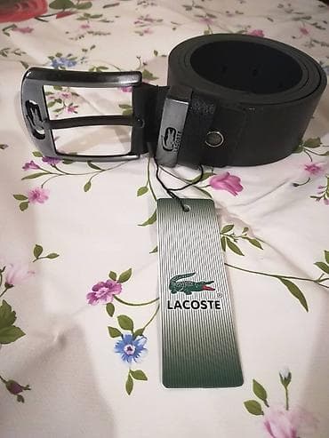 Novi muski kozni markirani kais Lacoste u crnoj boji. Zemlja porekla na lalafo.rs — 4 Novi muski kozni markirani kais Lacoste u crnoj boji. Zemlja porekla — 4