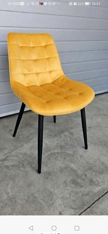 Moderna stolica sa tapaciranim sedištem i naslonom presvučenim mekim na lalafo.rs — 8 Moderna stolica sa tapaciranim sedištem i naslonom presvučenim mekim — 8