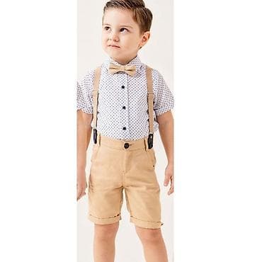 Children's Items: Dečiji svečani komplet – košulja, leptir-mašna, šorts i tregiri - at lalafo.rs — 1 Children's Items: Dečiji svečani komplet – košulja, leptir-mašna, šorts i tregiri - — 1