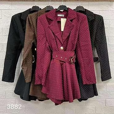 Ženska mini haljina/sako-haljina na tufnice 3200 - Kroj: strukiran na lalafo.rs — 2 Ženska mini haljina/sako-haljina na tufnice 3200 - Kroj: strukiran — 2