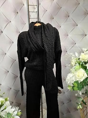 pantalone gina benotti: Ženski pleteni komplet 3 u 1 – džemper, pantalone i dugačak šal. - na lalafo.rs — 5 pantalone gina benotti: Ženski pleteni komplet 3 u 1 – džemper, pantalone i dugačak šal. - — 5