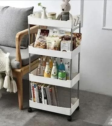 Furniture: Polica za kuhinju i kupatilo sa točkićima 🛒 Fleksibilna 4-slojna at lalafo.rs — 2 Furniture: Polica za kuhinju i kupatilo sa točkićima 🛒 Fleksibilna 4-slojna — 2