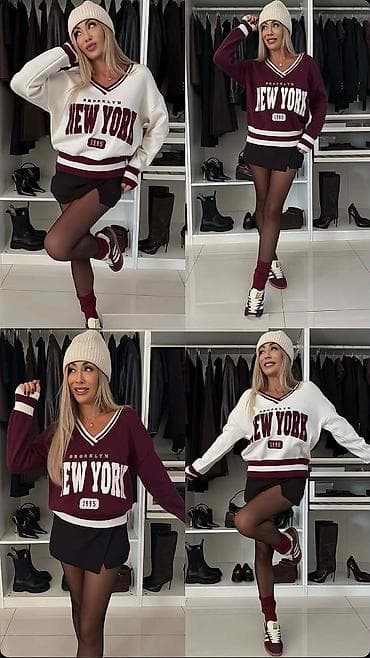 dve suknje po: Duks/pulover sa V izrezom “NEW YORK 1995 – BROOKLYN”gd - Urbani na lalafo.rs — 1 dve suknje po: Duks/pulover sa V izrezom “NEW YORK 1995 – BROOKLYN”gd - Urbani — 1