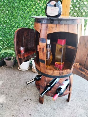 Antique Dressers: Drvena barska komoda od vinske bačve sa staklenom pločom - Ručno at lalafo.rs — 5 Antique Dressers: Drvena barska komoda od vinske bačve sa staklenom pločom - Ručno — 5