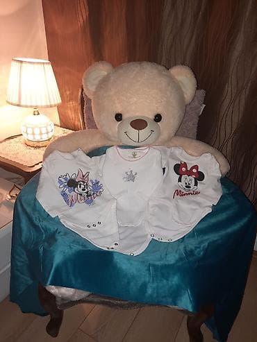 Komplet od 3 bela bebi bodija sa dugim rukavima. - Motivi: Minnie na lalafo.rs — 2 Komplet od 3 bela bebi bodija sa dugim rukavima. - Motivi: Minnie — 2