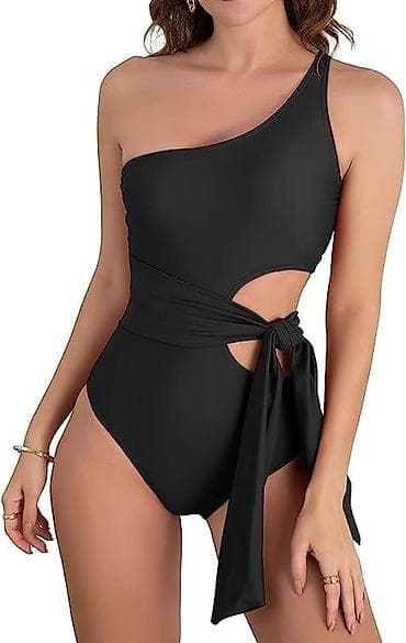 Kupaci na jedno rame sa prorezom sa strane i trakom oko struka na lalafo.rs Kupaci na jedno rame sa prorezom sa strane i trakom oko struka