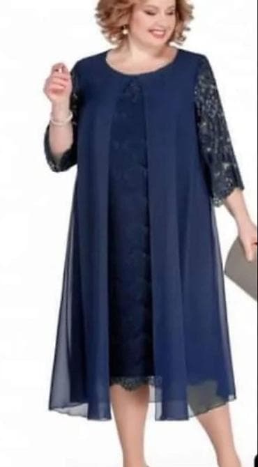 Elegantna ženska midi haljina sa čipkom i pratećim šifon sakoom na lalafo.rs — 3 Elegantna ženska midi haljina sa čipkom i pratećim šifon sakoom — 3