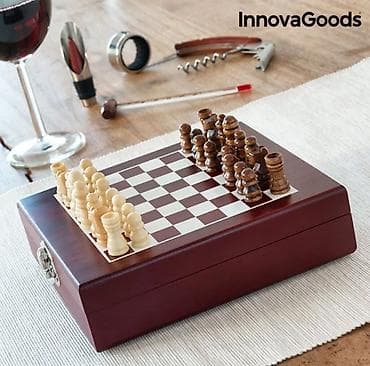 Elegantan set za vino i šah u drvenoj kutiji – InnovaGoods - na lalafo.rs — 2 Elegantan set za vino i šah u drvenoj kutiji – InnovaGoods - — 2
