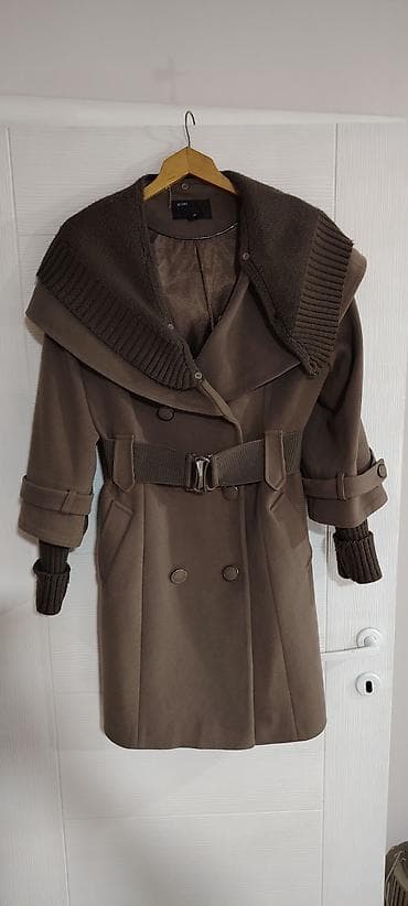 sako laneni: Ženski kaput Icon, veličina 46, u toploj maslinasto-braon nijansi. - at lalafo.rs — 1 sako laneni: Ženski kaput Icon, veličina 46, u toploj maslinasto-braon nijansi. - — 1