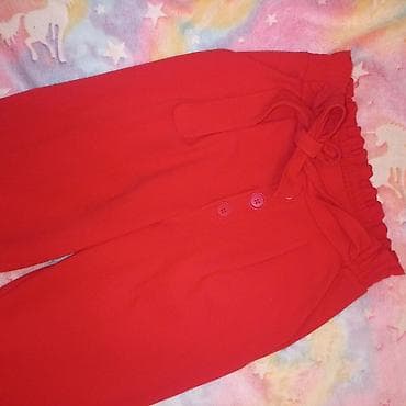 pantalone butiku ali: Ženske pantalone – crvene, visok struk,kao nove, elegantne,200din - na lalafo.rs — 1 pantalone butiku ali: Ženske pantalone – crvene, visok struk,kao nove, elegantne,200din - — 1