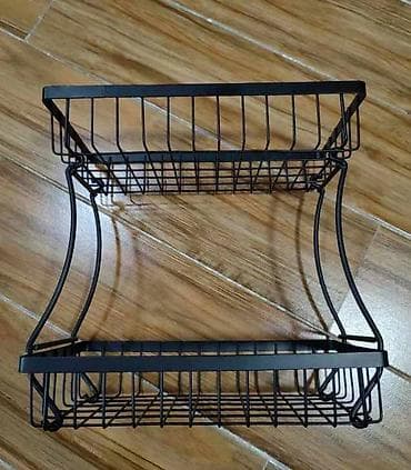 Dvospratna korpa za voće – metalna - Model: EDL-HK-27 - Materijal na lalafo.rs — 3 Dvospratna korpa za voće – metalna - Model: EDL-HK-27 - Materijal — 3