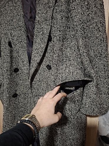 Dugački dvoredni kaput od tvida sa šarom riblje kosti na lalafo.rs — 8 Dugački dvoredni kaput od tvida sa šarom riblje kosti — 8