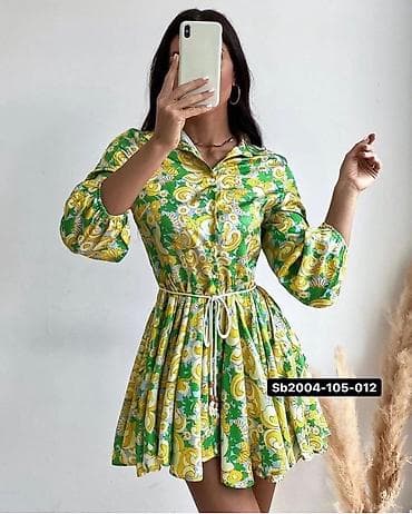 Ženska košulja-haljina, kratka univerzalna veličina - Kroj: mini na lalafo.rs — 2 Ženska košulja-haljina, kratka univerzalna veličina - Kroj: mini — 2