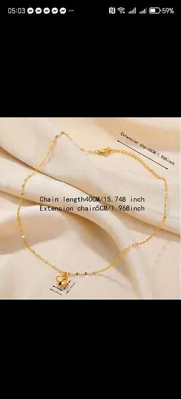 Komplet nakita – zlatna boja, motiv srca Sadrži: - Ogrlicu sa na lalafo.rs — 9 Komplet nakita – zlatna boja, motiv srca Sadrži: - Ogrlicu sa — 9