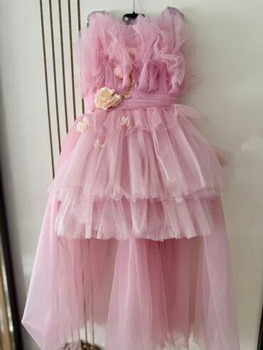 Ninia decija svecana – roze tila - Boja: puder roze - Materijal na lalafo.rs Ninia decija svecana – roze tila - Boja: puder roze - Materijal