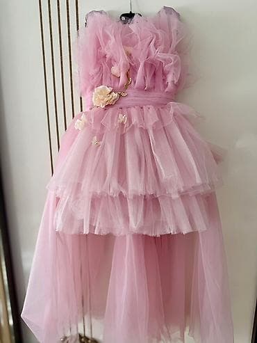 Ninia decija svecana – roze tila - Boja: puder roze - Materijal na lalafo.rs — 1 Ninia decija svecana – roze tila - Boja: puder roze - Materijal — 1