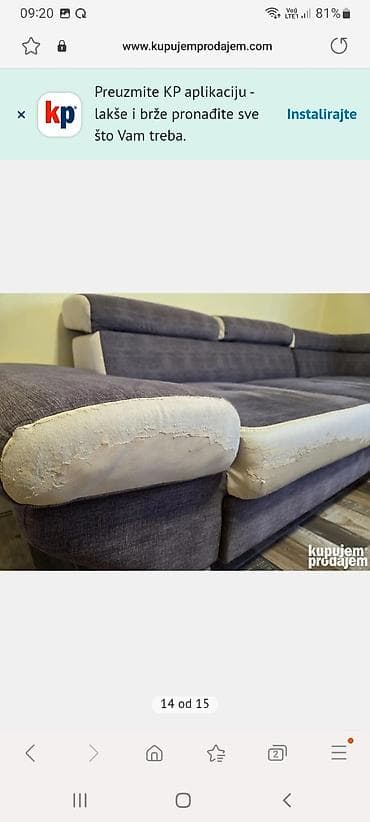 Ugaona garnitura sa ležajem dimenzije 255×235 - Tip: velika L ugaona na lalafo.rs — 2 Ugaona garnitura sa ležajem dimenzije 255×235 - Tip: velika L ugaona — 2