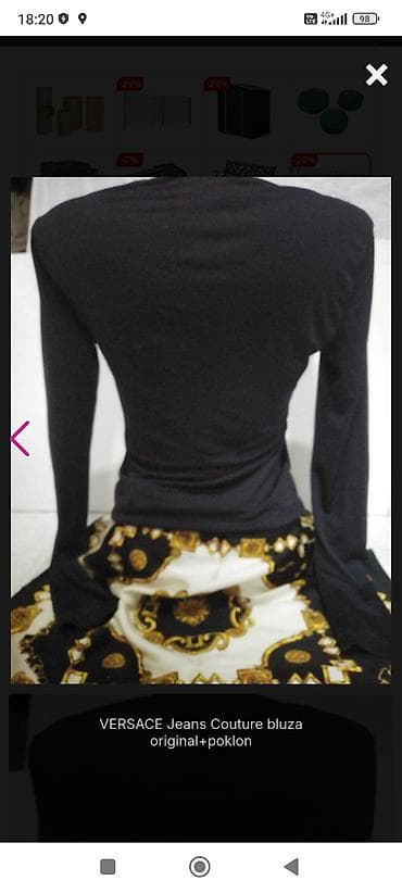 RASPRODAJA!!!Original VERSACE Jeans Couture body bluza IT. L.Rasteze na lalafo.rs — 2 RASPRODAJA!!!Original VERSACE Jeans Couture body bluza IT. L.Rasteze — 2