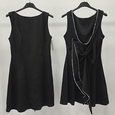 🔥Elegantna crna mini haljina bez rukava sa bisernim detaljima i na lalafo.rs — 5 🔥Elegantna crna mini haljina bez rukava sa bisernim detaljima i — 5