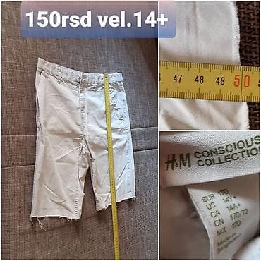 Bele bermude H&M Conscious Collection. - Model: bermude/šorts do na lalafo.rs — 1 Bele bermude H&M Conscious Collection. - Model: bermude/šorts do — 1