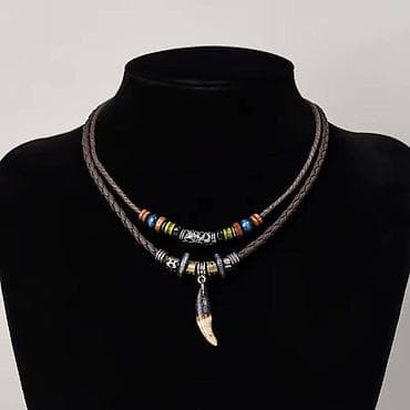 Set od dve ogrlice "Vučiji zub", ručni rad na koži, etno. Novo!!! na lalafo.rs — 3 Set od dve ogrlice "Vučiji zub", ručni rad na koži, etno. Novo!!! — 3