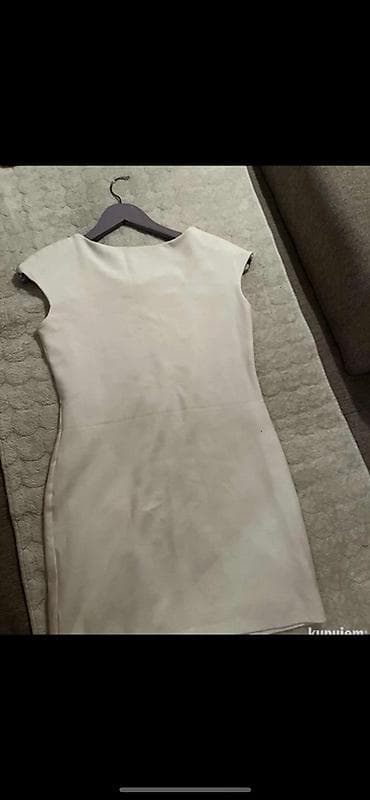 Elegantna ženska haljina – krem/bela, kroj olovka (bodycon), dužina do na lalafo.rs — 2 Elegantna ženska haljina – krem/bela, kroj olovka (bodycon), dužina do — 2