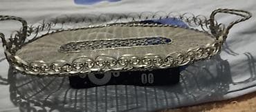 Ukrasna poslužavna tacna posrebljena - Ovalni oblik sa dve ručke od at lalafo.rs — 2 Ukrasna poslužavna tacna posrebljena - Ovalni oblik sa dve ručke od — 2